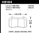 Hawk 2010 Camaro SS DTC-70 Race Rear Brake Pads Hawk Performance Brake Pads - Racing  AXOPROS