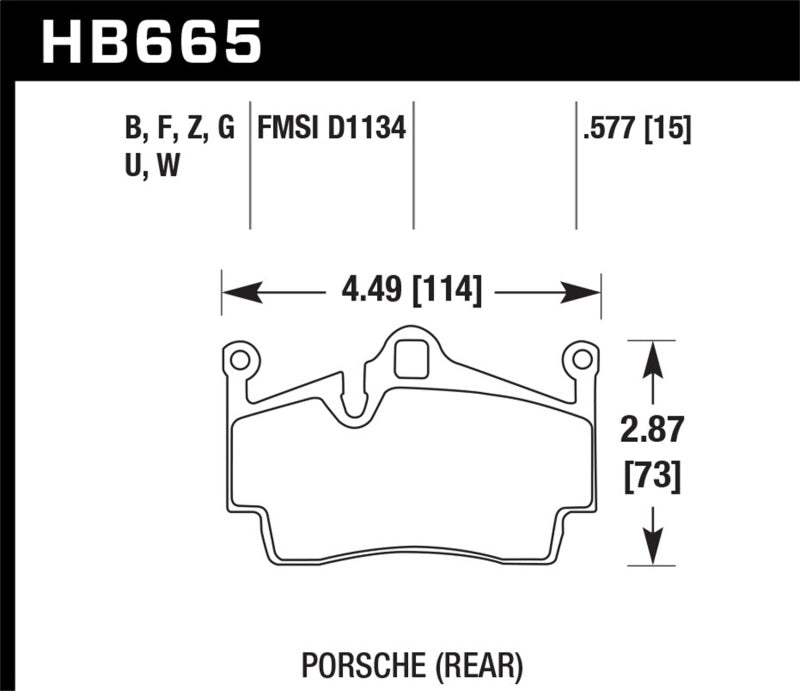 Hawk 2012-2015 Porsche Boxster DTC-60 Race Rear Brake Pads Hawk Performance Brake Pads - Racing  AXOPROS