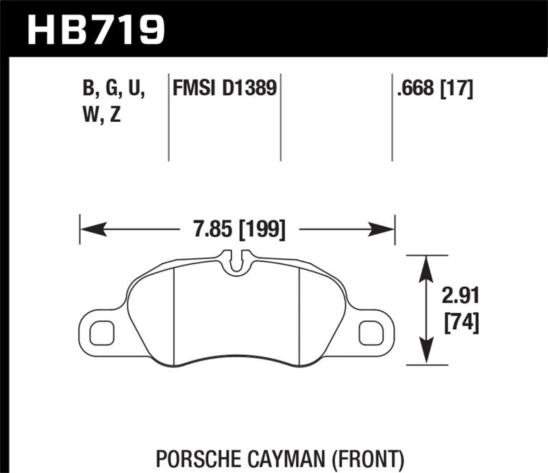 Hawk 2013-2016 Porsche 911 Series Performance Ceramic Front Brake Pads (Does not fit S models) Hawk Performance Brake Pads - Performance  AXOPROS