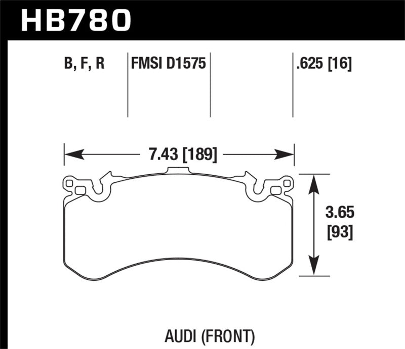 Hawk 2016 Audi A8 Front High Performance Brake Pads Hawk Performance Brake Pads - Performance  AXOPROS