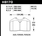 Hawk 79-99 Porsche 911 / 86-95 Porsche 928 / 86-94 Porsche 944 Turbo DTC-60 Race Rear Brake Pads Hawk Performance Brake Pads - Racing  AXOPROS