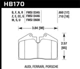 Hawk 89-94 Porsche 911 / 86-91 944 Front & Rear Blue 9012 Race Brake Pads Hawk Performance Brake Pads - Racing  AXOPROS