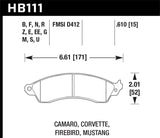 Hawk 94-04 Mustang Cobra / 88-95 Corvette 5.7L / 88-92 Camaro w/ Hvy Duty Brakes DTC-60 Race Brake P Hawk Performance Brake Pads - Racing  AXOPROS