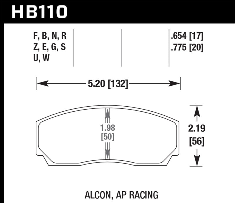 Hawk AP CP5200 Caliper Performance Ceramic Street Brake Pads Hawk Performance Brake Pads - Performance  AXOPROS