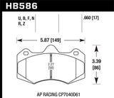 Hawk AP Racing CP7040 DTC-70 Race Brake Pads Hawk Performance Brake Pads - Racing  AXOPROS