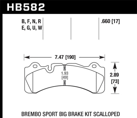 Hawk Brembo Caliper HPS 5.0 Performance Street Brake Pads Hawk Performance Brake Pads - Performance  AXOPROS