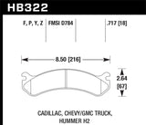 Hawk Chevy / GMC Truck / Hummer LTS Street Front Brake Pads Hawk Performance Brake Pads - OE  AXOPROS