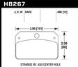 Hawk DR-97 Brake Pads for Strange w/ 0.438in Center Hole Hawk Performance Brake Pads - Racing  AXOPROS