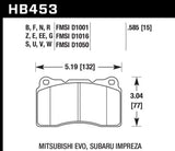 Hawk ER-1 Front Motorsport Brake Pads 03-06 Evo / 04-09 STi / 10+ Camaro SS (Brembo) Hawk Performance Brake Pads - Racing  AXOPROS