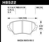 Hawk HP 06-10 Mazda Miata Mx-5 HP+ Street Front Brake Pads Hawk Performance Brake Pads - Performance  AXOPROS