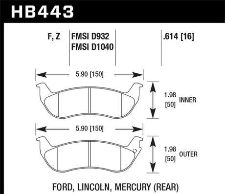Hawk HPS Street Brake Pads Hawk Performance Brake Pads - Performance  AXOPROS