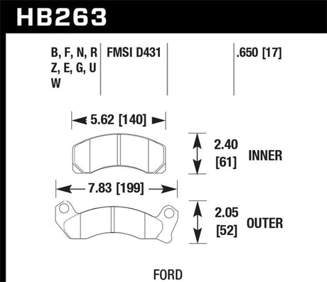 Hawk HPS Street Brake Pads Hawk Performance Brake Pads - Performance  AXOPROS