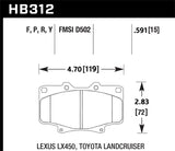 Hawk LTS Street Brake Pads Hawk Performance Brake Pads - OE  AXOPROS
