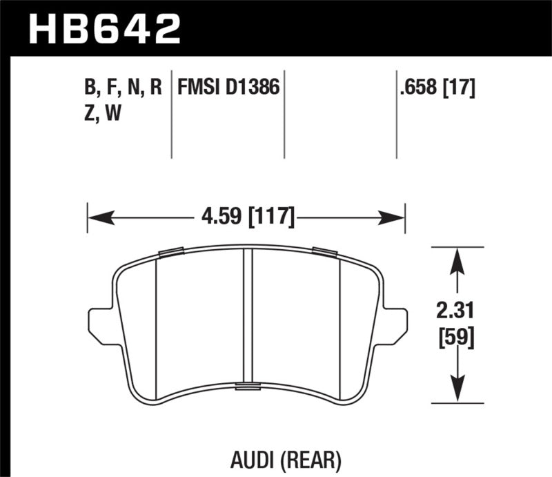 Hawk Performance 09-10 Audi A4/Quattro / 08-11 A5 Quattro / 09-11 Q5 Rear Ceramic Street Brake Pads Hawk Performance Brake Pads - Performance  AXOPROS