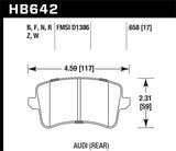 Hawk Performance 09-10 Audi A4/Quattro / 08-11 A5 Quattro / 09-11 Q5 Rear Ceramic Street Brake Pads Hawk Performance Brake Pads - Performance  AXOPROS