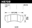 Hawk Performance Alcon Mono 6, Model 4497 HPS Street Brake Pads Hawk Performance Brake Pads - Performance  AXOPROS
