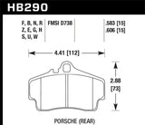 Hawk Porsche HPS Street Rear Brake Pads Hawk Performance Brake Pads - Performance  AXOPROS