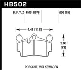 Hawk Porsche / Volkswagen Performance Ceramic Street Rear Brake Pads Hawk Performance Brake Pads - Performance  AXOPROS