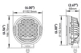 Hella 500 LED Driving Lamp - Single Hella Driving Lights  AXOPROS