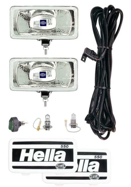 Hella 550 Series 12V/55W Halogen Driving Lamp Kit Hella Driving Lights  AXOPROS
