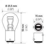 Hella Bulb 1157 12V 27/8W BAY15d S8 Hella Bulbs  AXOPROS