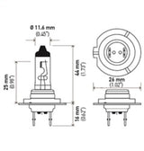 Hella H7 12V 55W PX26D HP 2.0 Halogen Bulbs Hella Bulbs  AXOPROS
