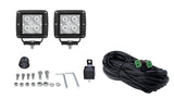 Hella HVF Cube 4 LED Off Road Kit - 3.1in 2X12W Hella Light Bars & Cubes  AXOPROS