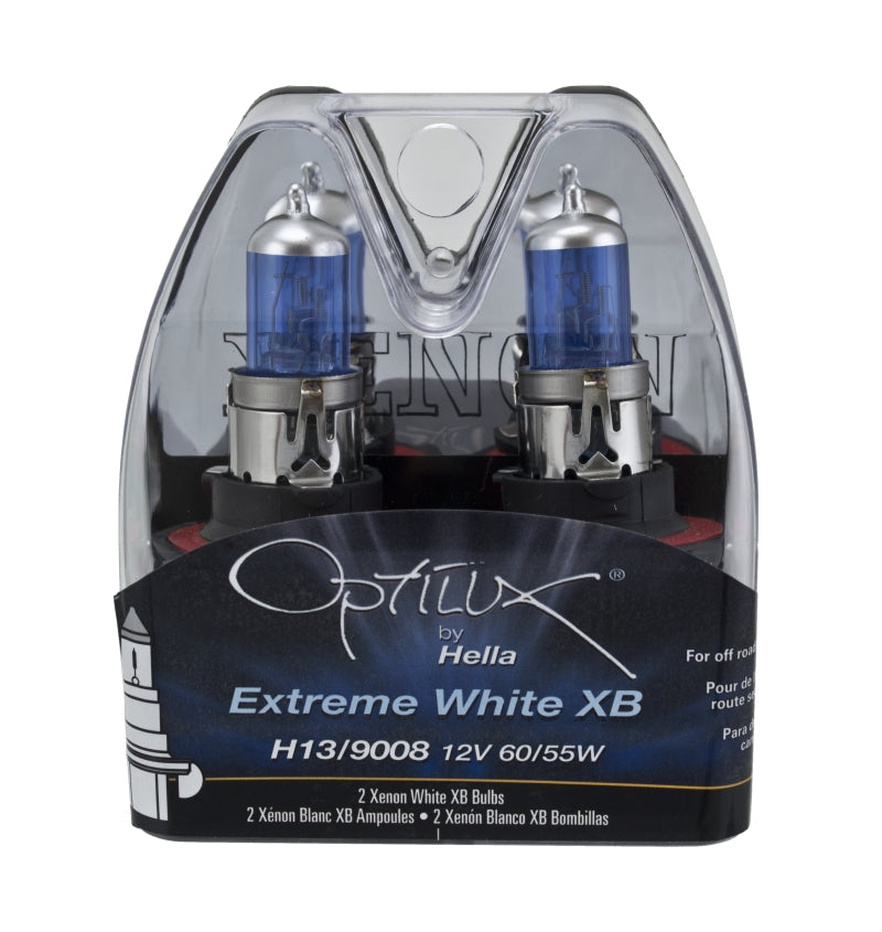 Hella Optilux H13/9008 12V 60/55W XB Xenon White Bulbs (Pair) Hella Bulbs  AXOPROS
