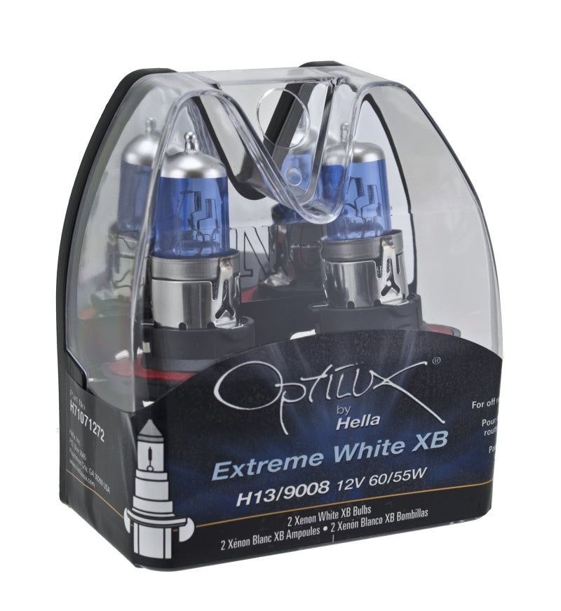 Hella Optilux H13/9008 12V 60/55W XB Xenon White Bulbs (Pair) Hella Bulbs  AXOPROS