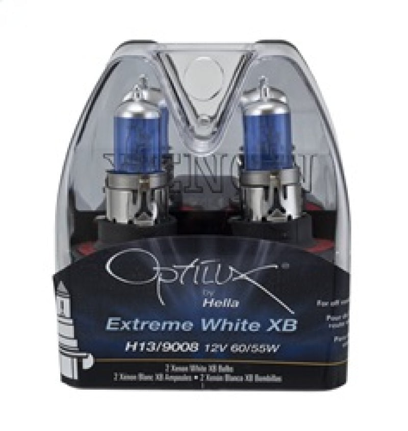 Hella Optilux H13/9008 12V 60/55W XB Xenon White Bulbs (Pair) Hella Bulbs  AXOPROS