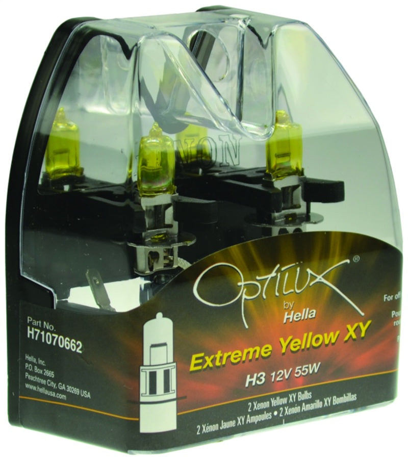 Hella Optilux H3 12V/55W XY Extreme Yellow Bulb Hella Bulbs  AXOPROS