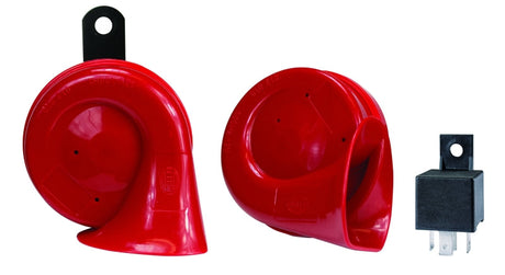 Hella Twin Trumpet Horn Kit 12V 400/500Hz (007424804 = 007424801) Hella Horns  AXOPROS