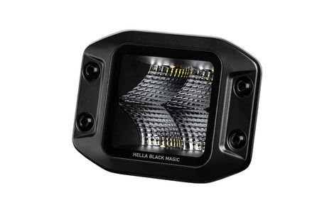 Hella Universal Black Magic 3.2in L.E.D. Cube Kit - Flood Beam (Flush Mount) Hella Fog Lights  AXOPROS