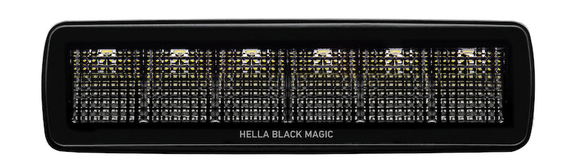 Hella Universal Black Magic 6 L.E.D. Mini Light Bar - Flood Beam Hella Fog Lights  AXOPROS