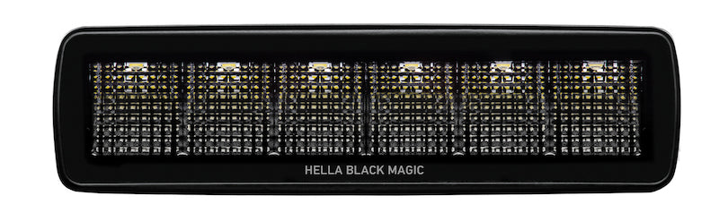 Hella Universal Black Magic 6 L.E.D. Mini Light Bar - Flood Beam Hella Fog Lights  AXOPROS