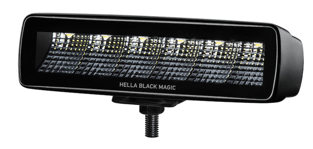 Hella Universal Black Magic 6 L.E.D. Mini Light Bar - Flood Beam Hella Fog Lights  AXOPROS