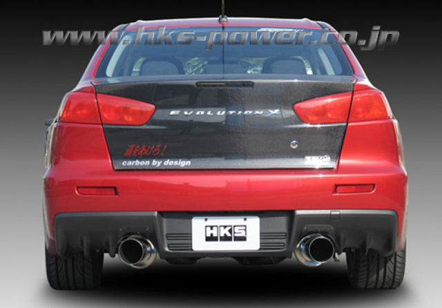 HKS 08-09 Evo 10 Hi-Power Dual Tip Catback Exhaust HKS Catback  AXOPROS
