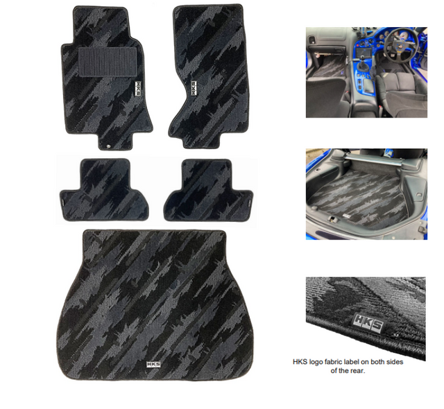 HKS FLOOR MATS FD3S FULL SET OCT LHD HKS Floor Mats Carpeted  AXOPROS
