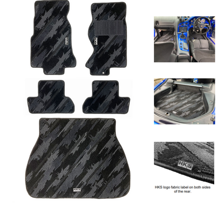 HKS FLOOR MATS FD3S FULL SET OCT RHD HKS Floor Mats Carpeted  AXOPROS