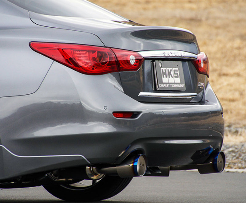 HKS Infiniti Q50 Hybrid VQ37 Dual Hi-Power Titanium Tip Catback Exhaust HKS Catback  AXOPROS