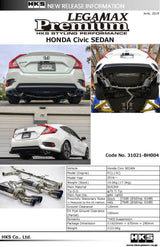 HKS LEGAMAX Premium HONDA CIVIC SEDAN FC HKS Catback  AXOPROS