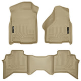 Husky Liners 03-08 Dodge Ram 1500/2500/3500 Quad Cab WeatherBeater Combo Tan Floor Liners Husky Liners Floor Mats - Rubber  AXOPROS
