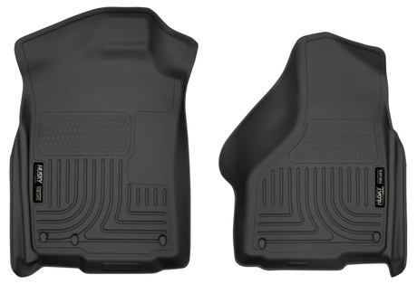 Husky Liners 03-12 Dodge Ram 1500/2500/3500 Series Regular/Quad Cab WeatherBeater Black Floor Liners Husky Liners Floor Mats - Rubber  AXOPROS