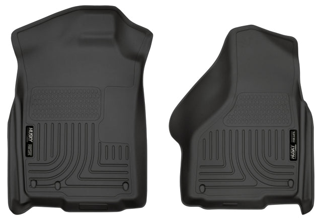 Husky Liners 03-12 Dodge Ram 1500/2500/3500 Series Regular/Quad Cab WeatherBeater Black Floor Liners Husky Liners Floor Mats - Rubber  AXOPROS
