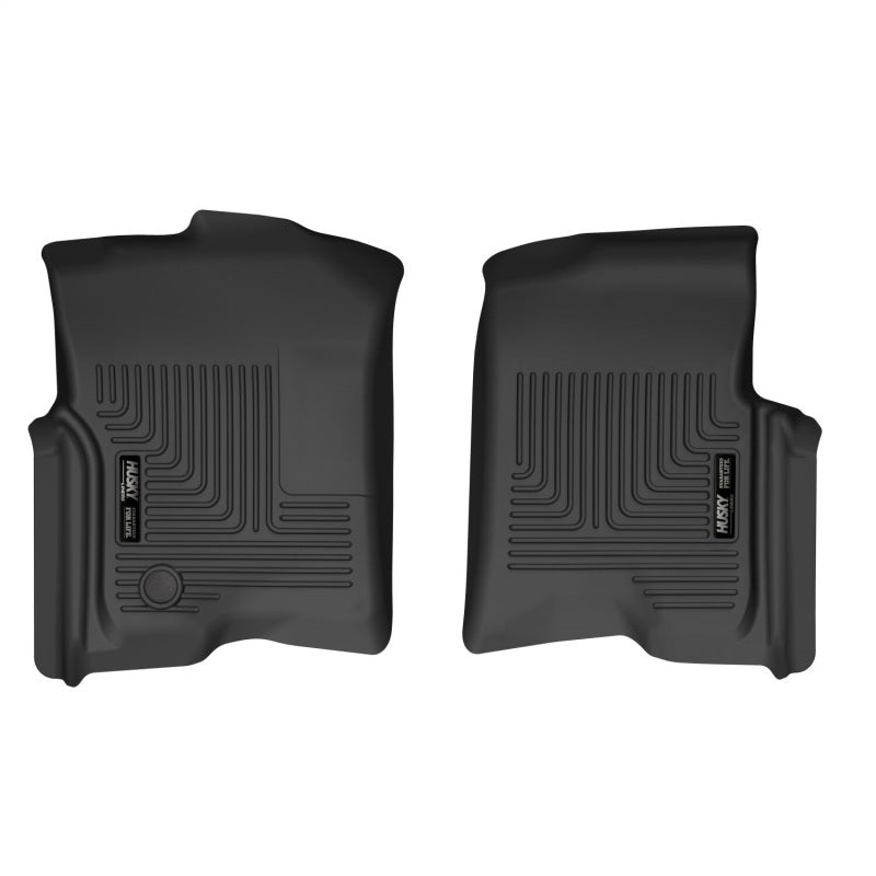 Husky Liners 04-08 Ford F-150 SuperCrew Cab X-act Contour Front Floor Liner (Black) Husky Liners Floor Mats - Rubber  AXOPROS