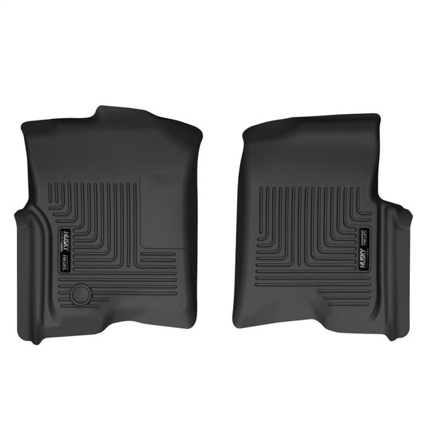 Husky Liners 04-08 Ford F-150 SuperCrew Cab X-act Contour Front Floor Liner (Black) Husky Liners Floor Mats - Rubber  AXOPROS