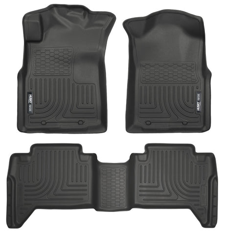 Husky Liners 05-13 Toyota Tacoma WeatherBeater Combo Black Floor Liners Husky Liners Floor Mats - Rubber  AXOPROS