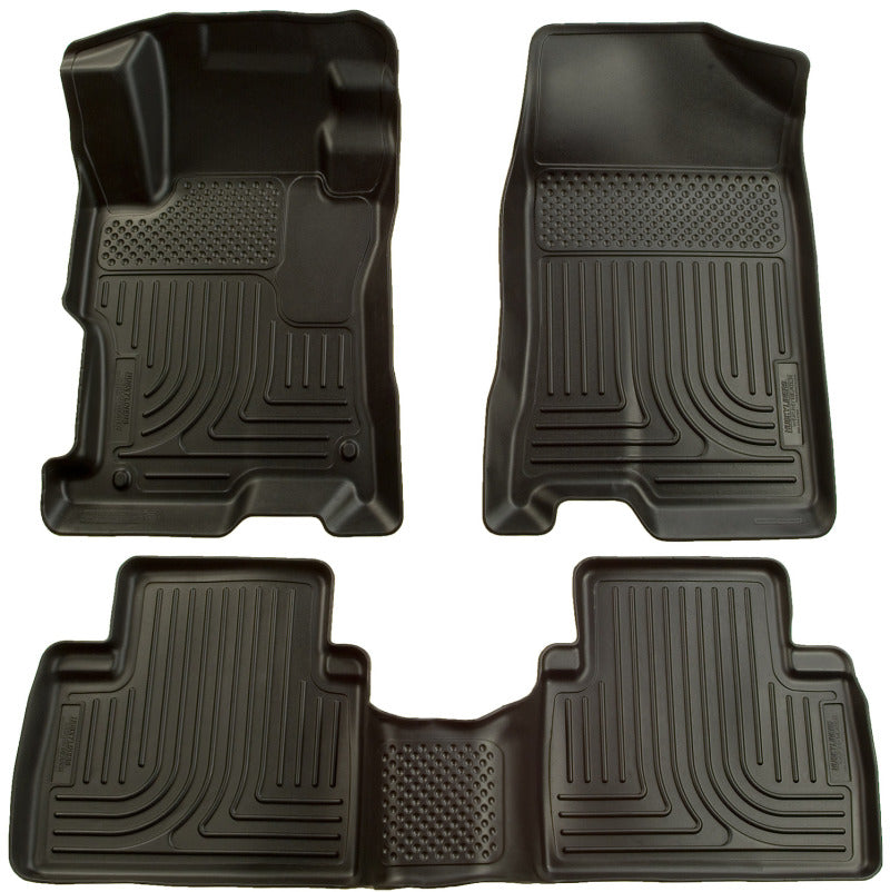 Husky Liners 06-11 Honda Civic (4DR) WeatherBeater Combo Black Floor Liners Husky Liners Floor Mats - Rubber  AXOPROS