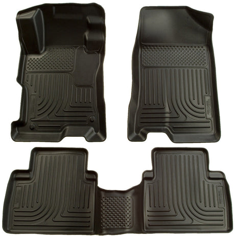 Husky Liners 06-11 Honda Civic (4DR) WeatherBeater Combo Black Floor Liners Husky Liners Floor Mats - Rubber  AXOPROS
