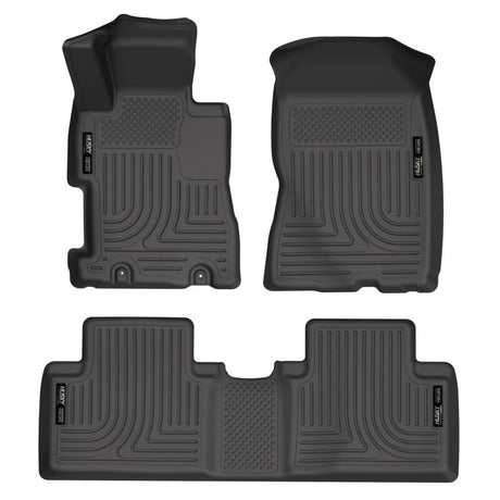 Husky Liners 06-11 Honda Civic (4DR) WeatherBeater Combo Black Floor Liners Husky Liners Floor Mats - Rubber  AXOPROS